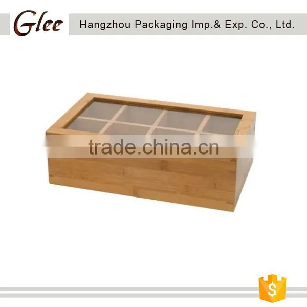 Wholesale Handmade 8 Compartment Gift Bamboo Tea Bag Box photo-3
