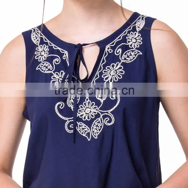 Domin Fashion Latest Embroidery Style Young Girls Tops photo-2
