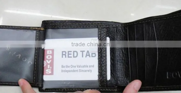 Fashion Golden Supplier Men Genuine Leather Black Luxury Wallet photo-5