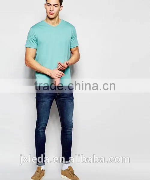 2016 Aqua V-neck t Shirt Men Custom photo-4