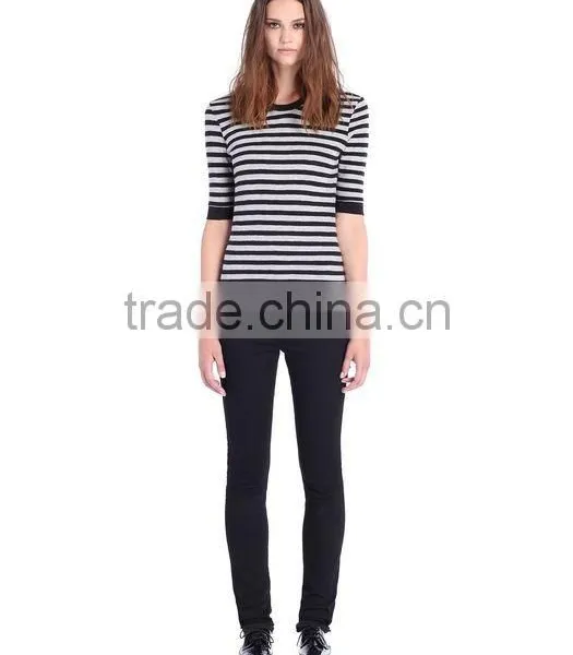 High Quality Round Neck Girls Shorts Sleeve Tight t Shirt photo-4