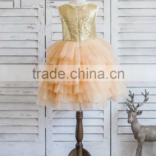 Wholesale Children's Boutique Flower Girls Dresses Sequin Tutu Dress Chindren Wear photo-2