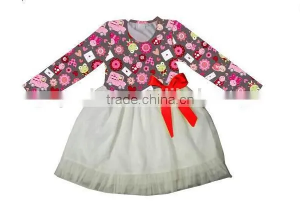 Wholesale Easter Baby Pearl Dress With Chicken for Children Kids Dress Clothing photo-3