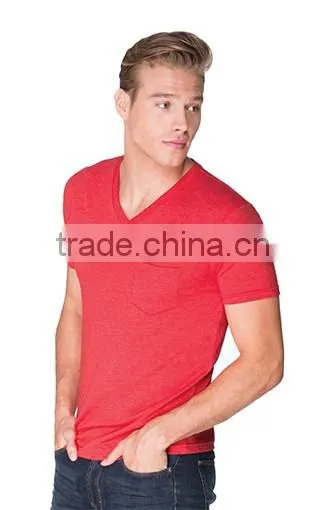 Next Level Apparel Men's CVC Pocket V Tee - Made From 60% Cotton and 40% Polyester, Features a Pocket and Comes With Your Logo photo-2