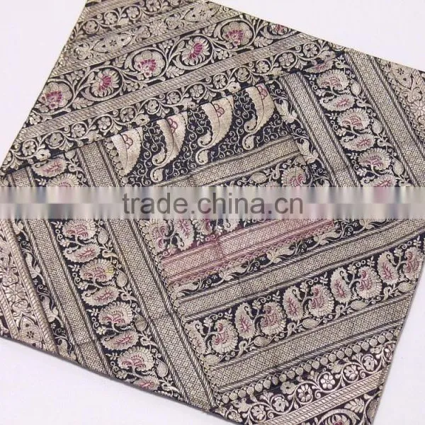Chocolate Ethnic Cushion Covers Old Zari India Style Room Decor Pillow Cases photo-2