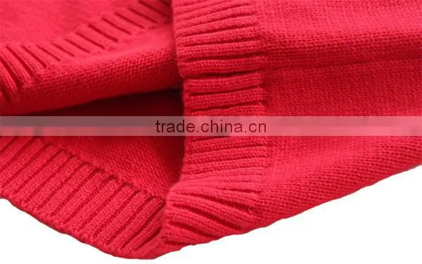 Popular Deer Deisgn Red Christmas Sweater Custom Knitting Patterns Christmas Pullover photo-6