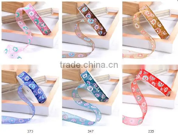 Hi-ana Ribbon 108 2017 Most Popular Striped Material Recyle Organza Ribbon photo-2