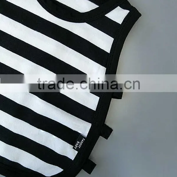 B22251A Infant Side Hollow Striped Sleeveless T Shirt photo-2