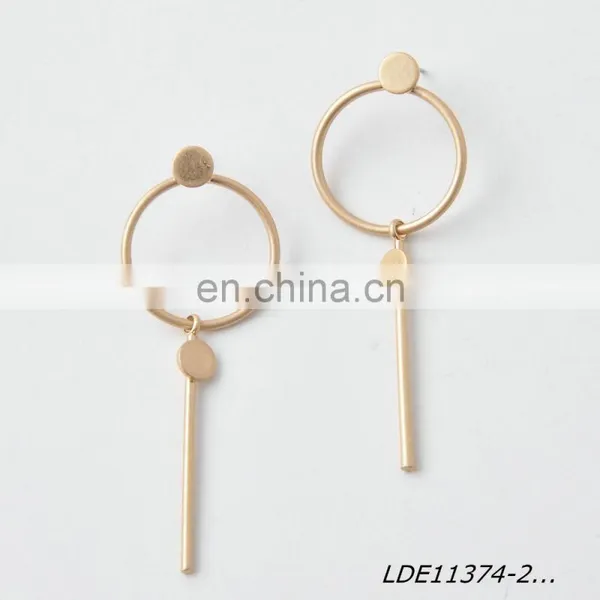 Gold Round Earrings Dainty Earrings photo-6