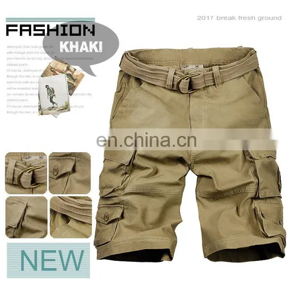 Summer High Quality Outdoor Casual Custom Cheap 100% Cotton Multi Color 1/2 Baggy Cargo Shorts for Men Professional Manufacturer photo-5