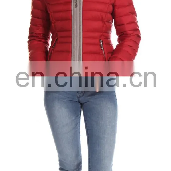 Fashion Design Europe Style Hooded Anorak Red Winter Jacket photo-5