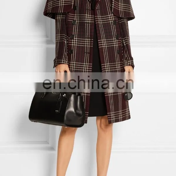 New Fashion Grid Women Coat ,fashion Design Long Lady Coat photo-2