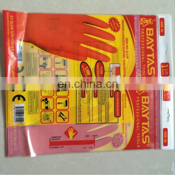 Custom Printig Opp Glove Packing Bag/opp Plastic Packaging Bag photo-3