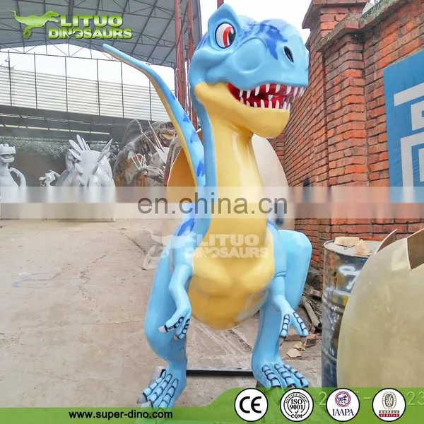 Fiberglass Cartoon Statue Dinosaur King for Amusement Park photo-3