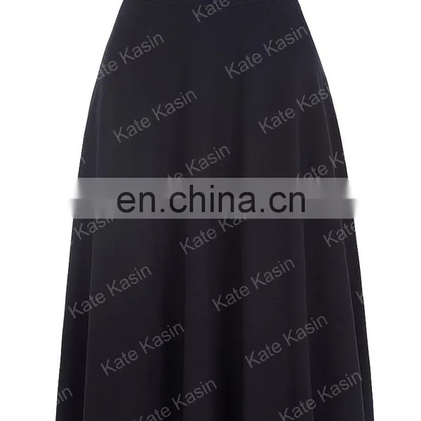 Kate Kasin Occident Women's High Stretchy Cotton High Waist A-line Flared Skirt KK000279-1 photo-4