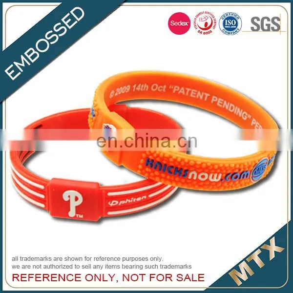 Embossed Silicone Wristabnd Bracelet With Color Manufacturer photo-3