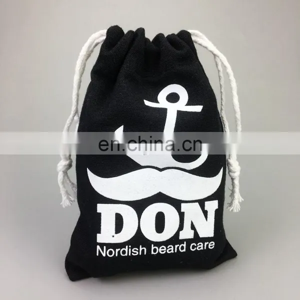 Custom Logo Cheap Cotton Shoe Bag Packaging Drawstring Bags With Two Strings photo-3