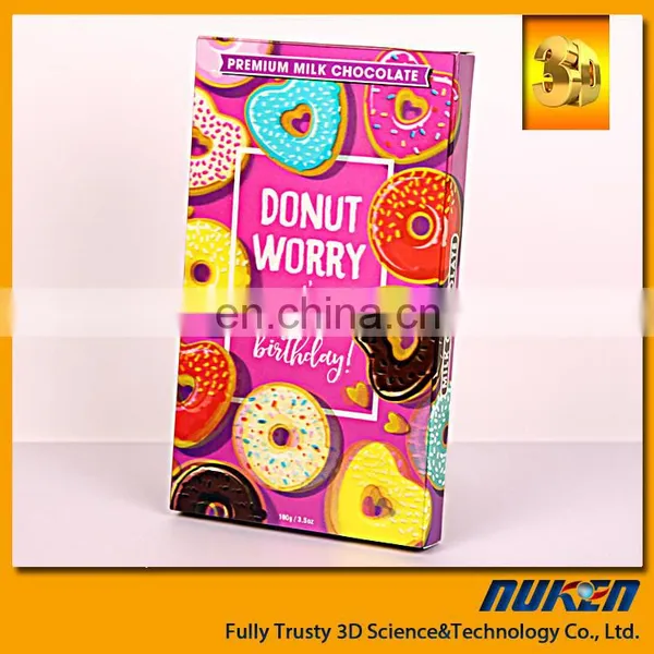 2018 Promotional Design Custom 3d Effect Chocolate Printing&packaging