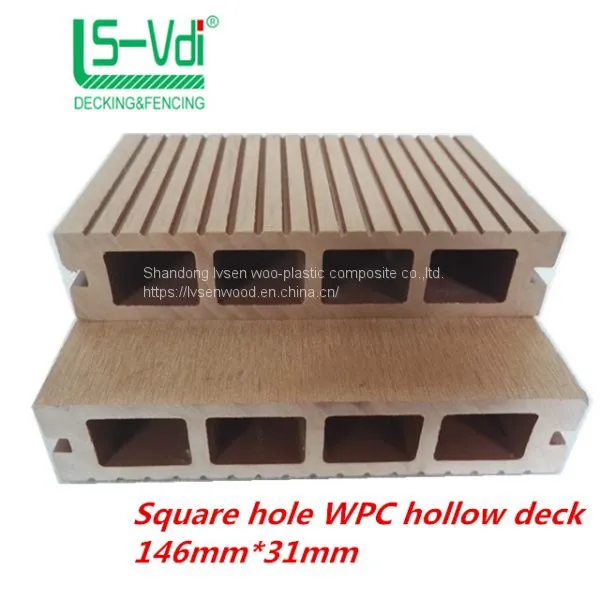Anti Crack Traditional Wpc Hollow Decking
