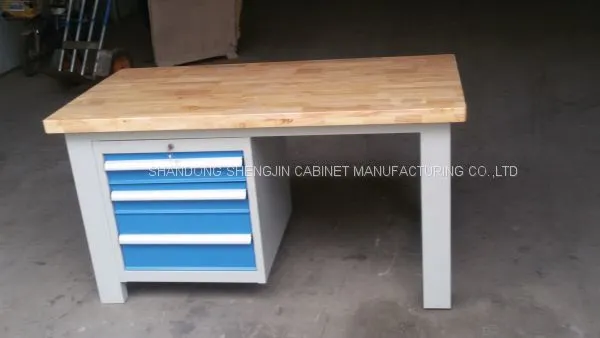 Factory Price Stainless Steel Work Table With Top Wooden photo-2