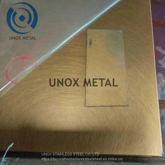 Cross Hairline Brush Stainless Steel Sheet Copper Bronze Plate 304 Grade in Sheet Metal Fabrication