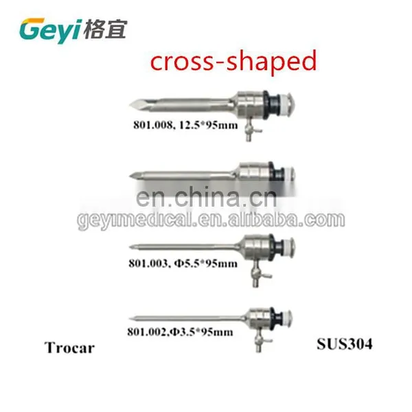 Laparoscopic Reusable Surgical Trocars 5mm Cross Shaped Trocar photo-5