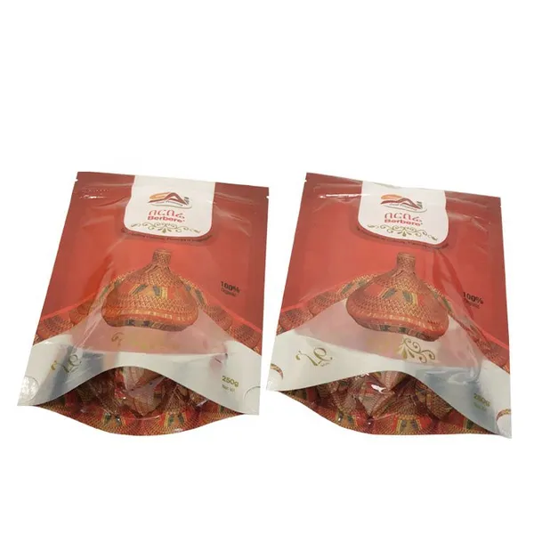 High Quality Digital Printing Clear Window Plastic Bag for Spices Chili Powder Packaging Bag photo-5
