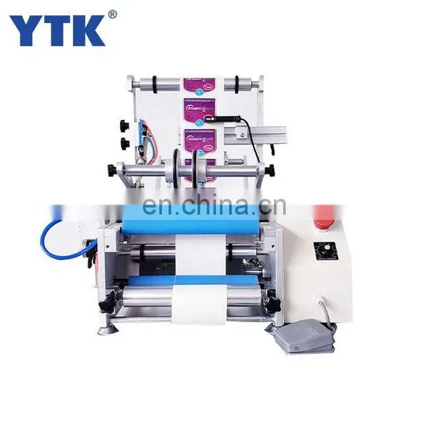 Low Price Small Desktop Clear Label Equipment Semi Automatic Labeling Machine For Round Bottle photo-3
