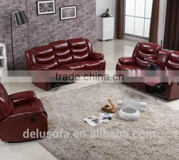 Modern Home Furniture Best Sale Sectional Pure Leather Sofa Set photo-3
