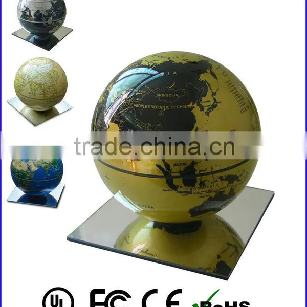 Novelty Plastic Automatic Rotating World Globe 6'