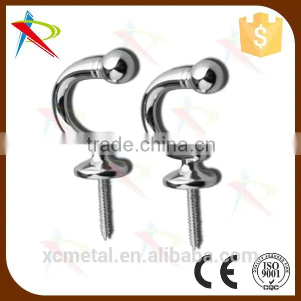 Fancy & Decorative Quality Magnetic Chrome Ball End Curtain Tieback/tassel Hooks /drapery Hooks photo-4