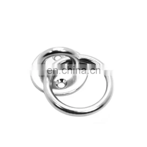 JRSGS Customized High Quality 304/316 Stainless Steel Circular Mooring Ring On Plate Hardware Round Eye Plate With Ring photo-5