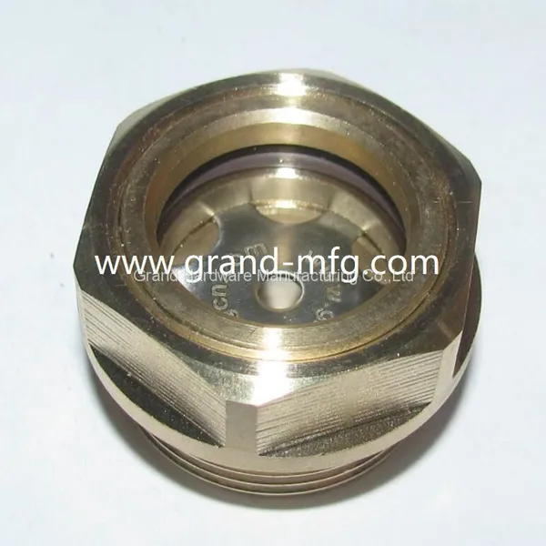 Metric Solid Brass Oil Sight Glass Used for Compressor Pump Gearbox Roots Blower M20X1.5