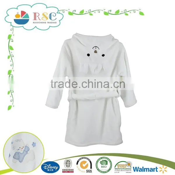 100% Polyester Coral Fleece Bathrobe With Hood for Kids photo-2