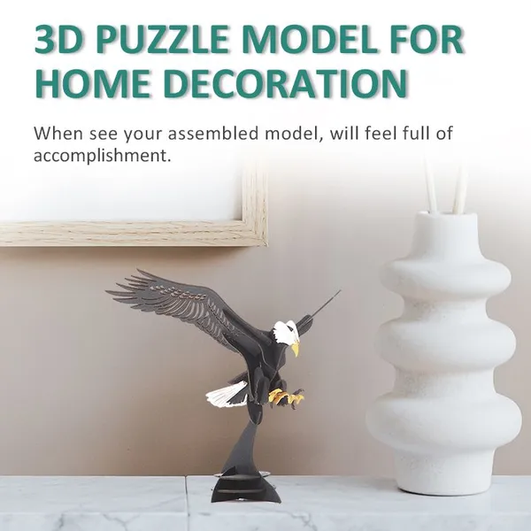 Customized Design 3D Eagle Cardboard Puzzle DIY Assembly Bird Animal Model for Gift&Stationery&Toys Shop photo-3