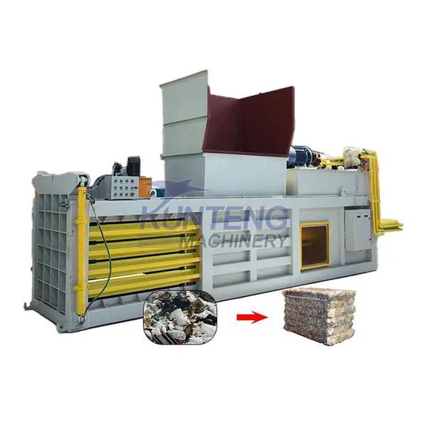 Machine à compresser les déchets solides en carton et en bouteilles plastiques horizontale à haute efficacité EPC