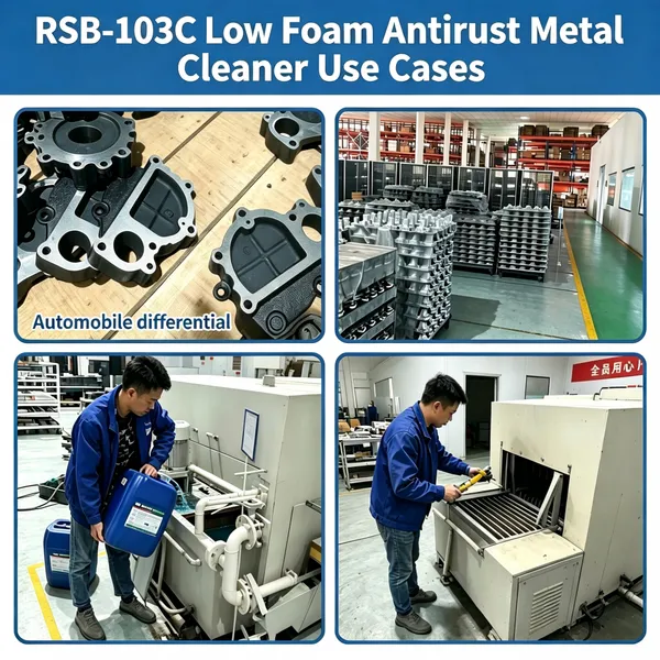 RSB-103C Low Foam Rust Inhibiting Metal Cleaner For Ultrasonic & High Pressure Spray Cleaning, Non-Corrosive, Eco Safe Free of Sodium Nitrite, OEM ODM photo-5
