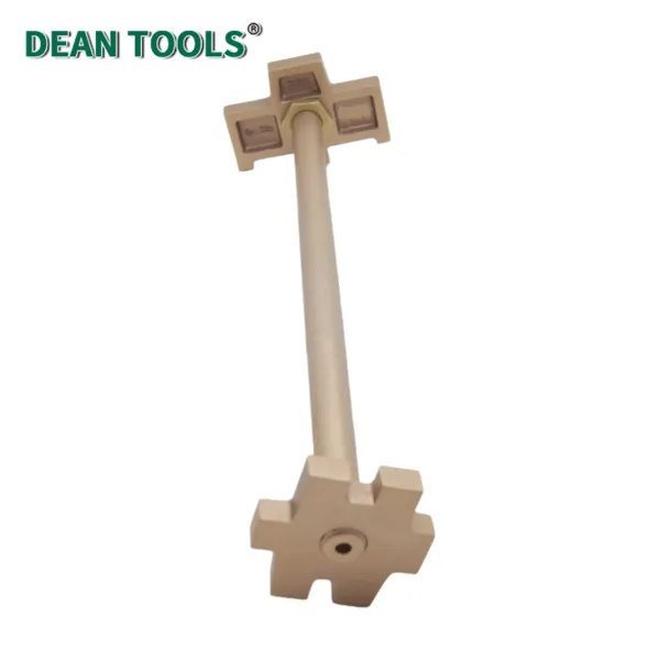 Non-Sparking Double Head Drum Wrench 350mm, 70x70mm/95x70mm Ends, Beryllium Copper Alloy, Anti-Spark Safety Tool photo-5