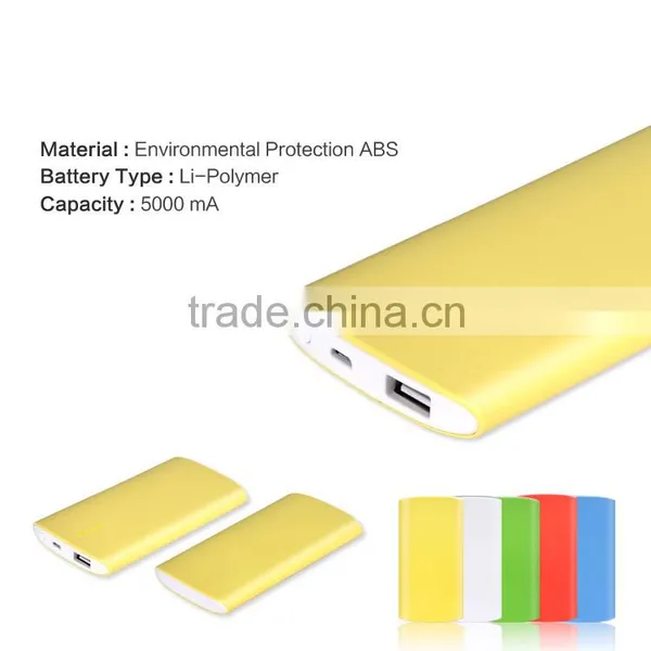 Slim 5000mah Power Bank CE ROHS FCC