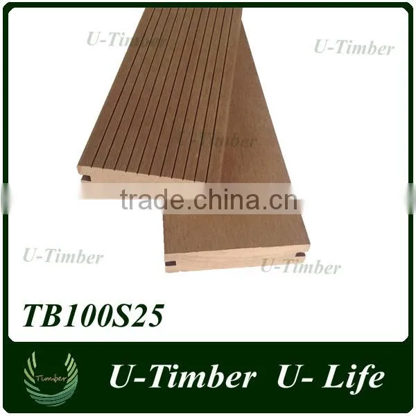Colourful on Line Embossed Wood Grain Wpc Decking Exported to Europe photo-4