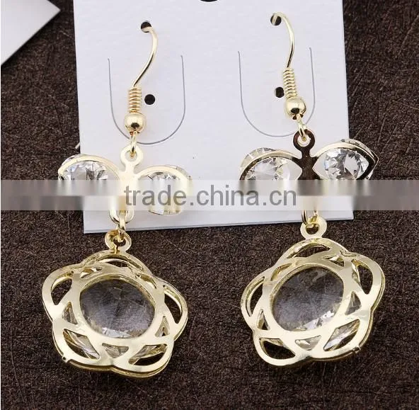 Latest Fashion Glass Earrings Designs Beautiful Flower Earrings photo-4