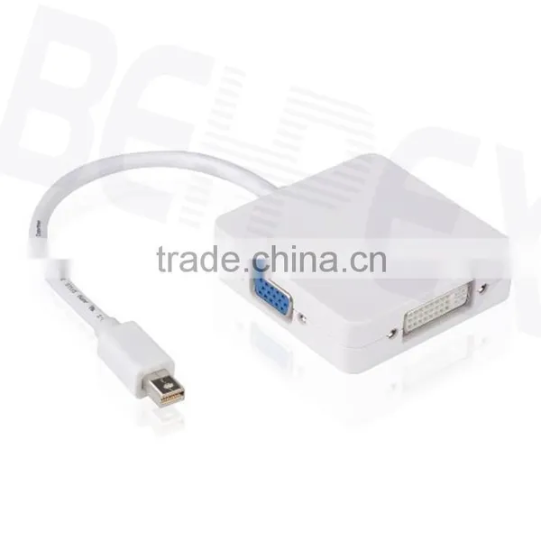 3 in 1 Mini Displayport DP to VGA DVI MDI Adpater Cable for Macbook photo-5