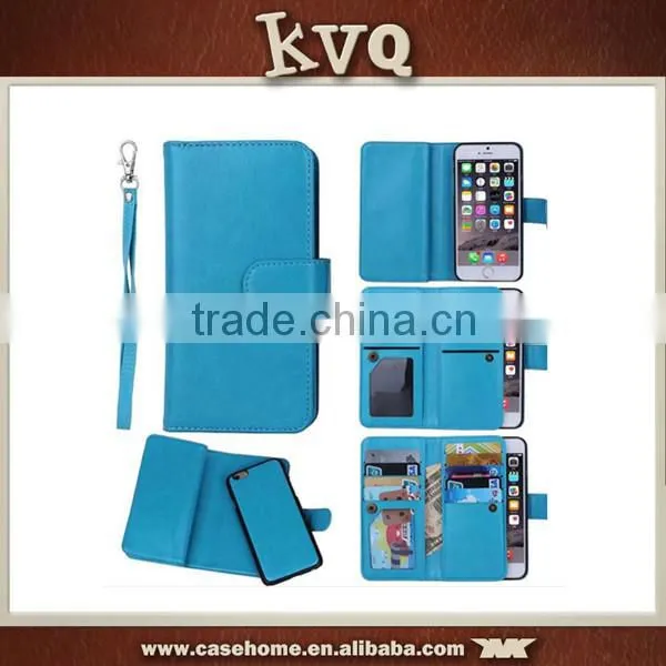 Multi Function Detachable Wallet Flip Cover for Iphone 6 Plus photo-3