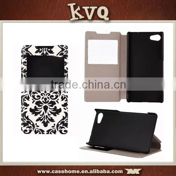 Painted PU Leather Case Cover For Sony Xperia Z5 Compact Premium photo-3