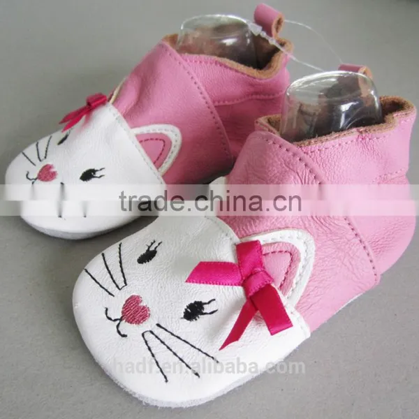 2016 Girl Boy Kids Sheep Leather Cat Design Baby Soft Shoes photo-2