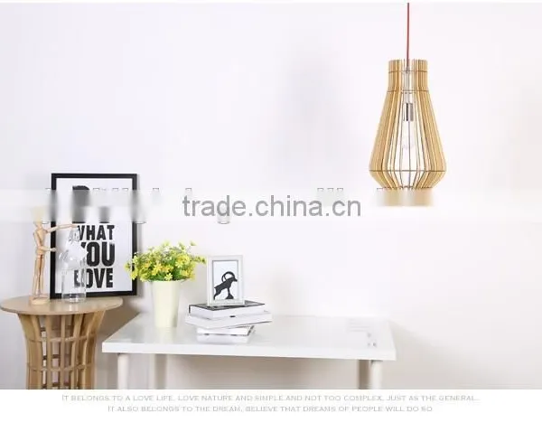 Wood Pendant Lighting for Vintage Home Decor E27 JK-8005B-17 LED Pendant Light photo-2