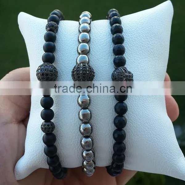 Newest Fashion Handmade Leather Bracelets Silver and Leather Bracelets Jewelry photo-5