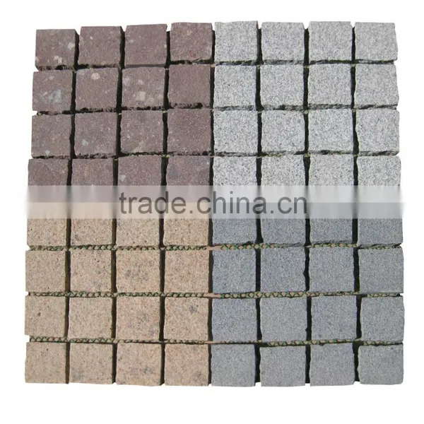 Cheap Price Paving Stone, Natural Stone Paver, Cobble Stone on Net, Paving Stone With Mesh photo-4