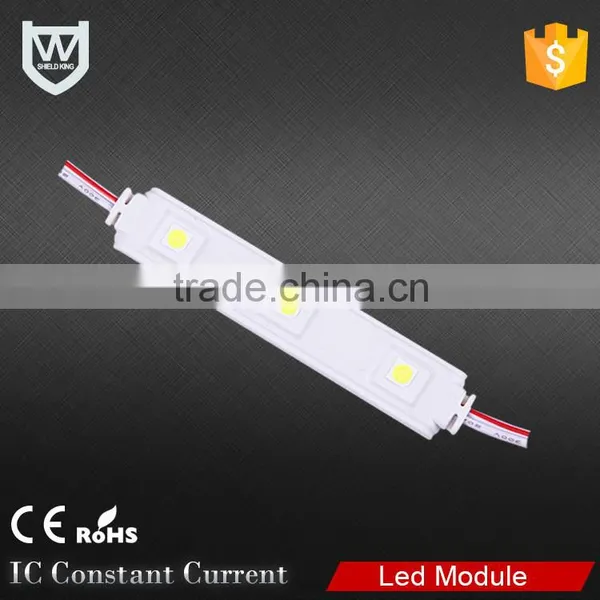 New Product IP65 Waterproof 12V IP65 3 Chips 5050 Injection Led Module With White Color Case