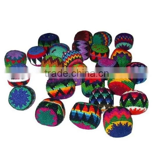 New Arrival Hacky Sacks Knitted Kick Balls Foot Bags Kick Balls for Outdoor Fund photo-4